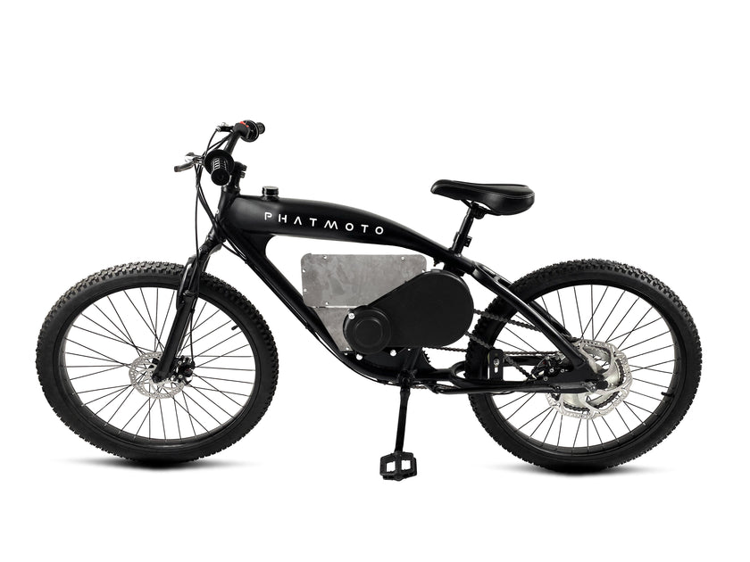 motorized electric bicycles PHATMOTO Rover Electric Glossy Black