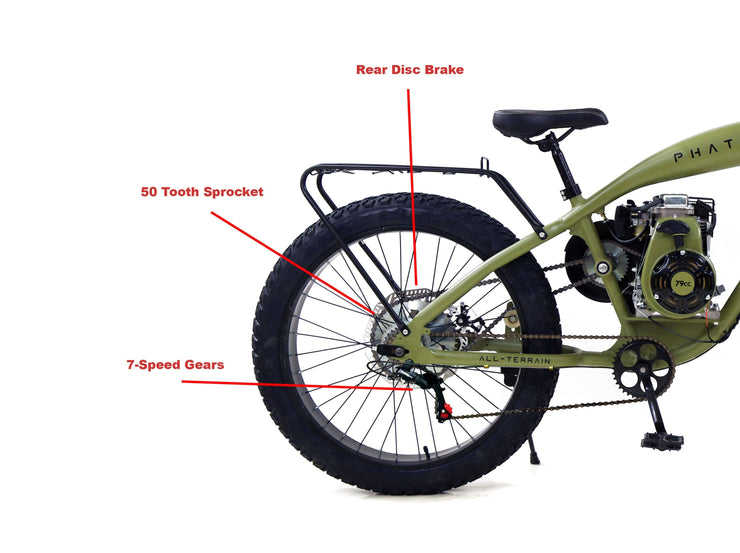 2024 PHATMOTO® ALL TERRAIN Fat Tire BICYCLE ONLY | Available in 3 Colors  | Free Shipping  |