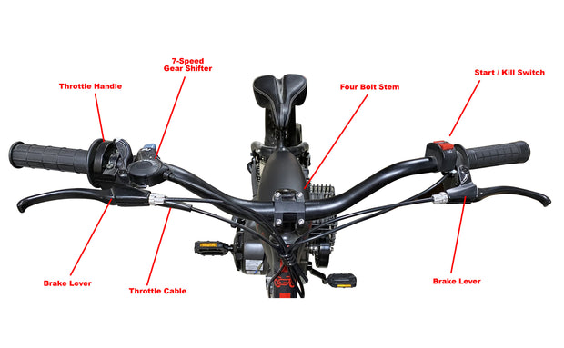 PHATMOTO® Rover 2023 - 79cc Motorized Bicycle 7-Speed (Matte Black) | $499.00 | Free Shipping | ON SALE !!! |